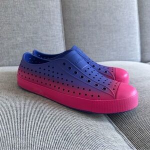 Native Jefferson Rubber Slip On Shoes Ombré Style Print Size 5 Junior, 6.5 Women